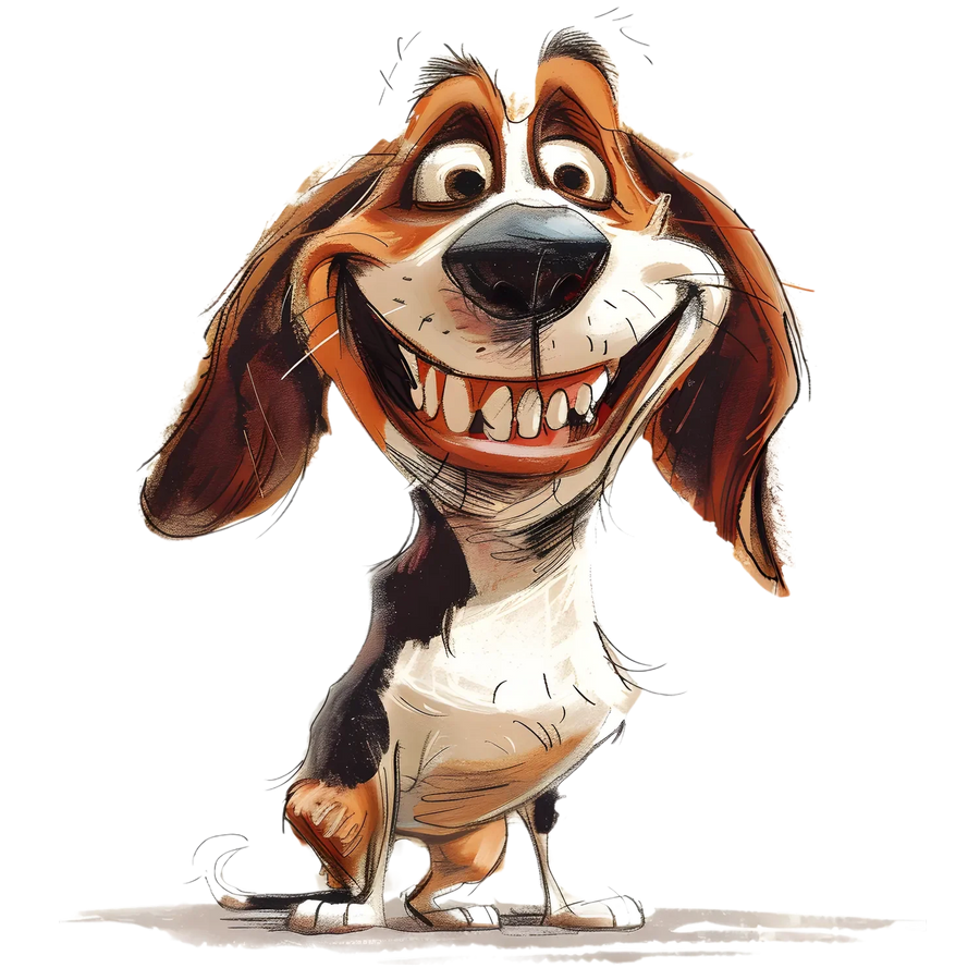 Happy Dog Smile DTF Transfer Bügelfertig