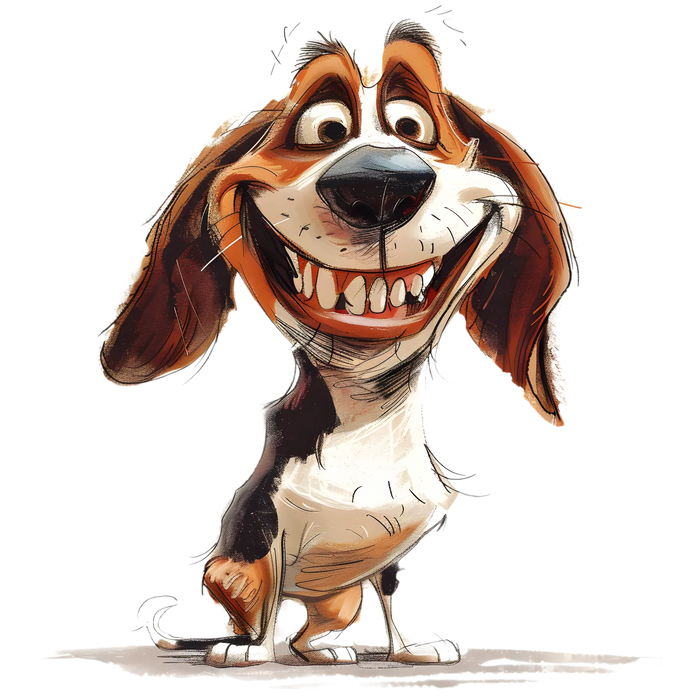 Happy Dog Smile DTF Transfer Ready to Press