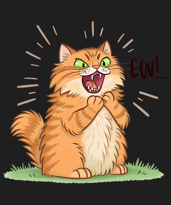 Funny Cat DTF Transfer Ready to Press EW!