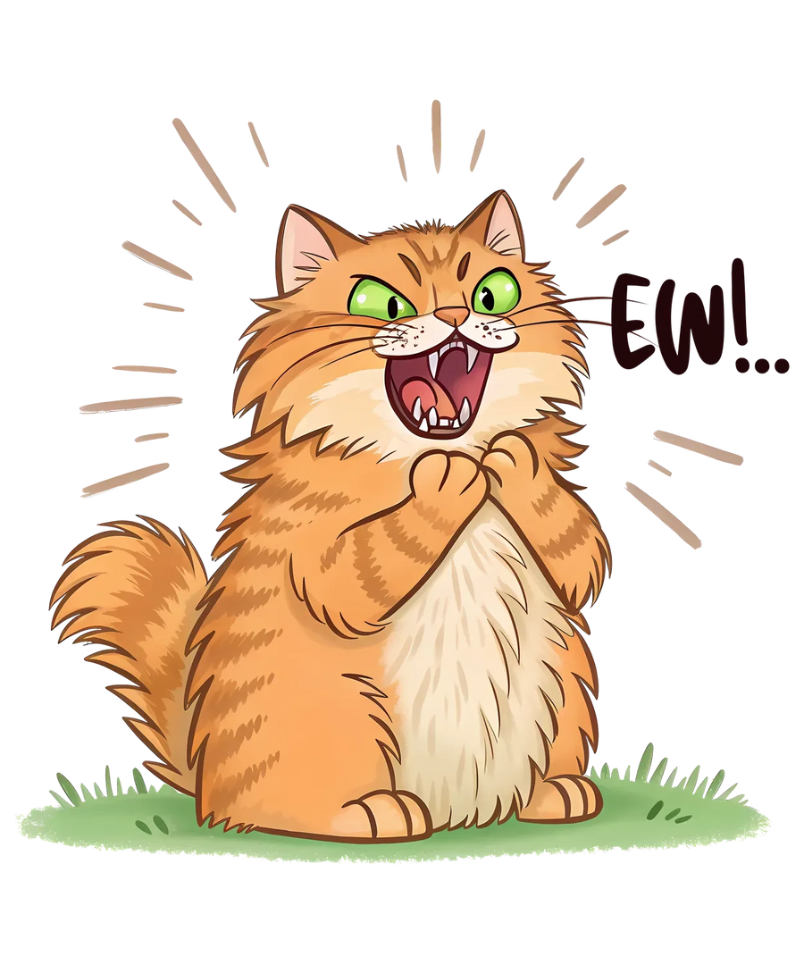 Lustige Katze DTF-Transfer Bereit zum Pressen IGITT!