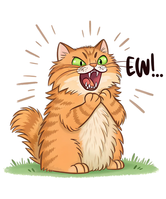 Funny Cat DTF Transfer Ready to Press EW!