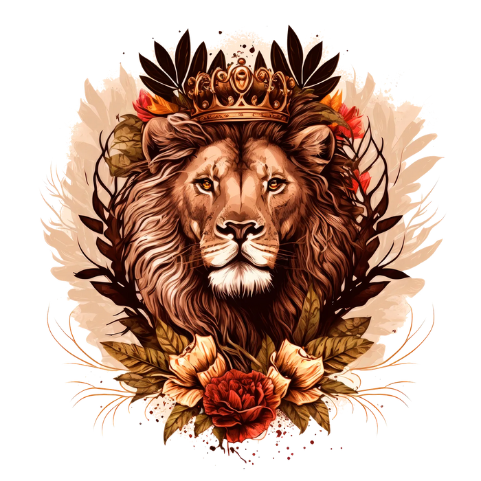 Royal Lion Crown DTF Transfer Ready to Press