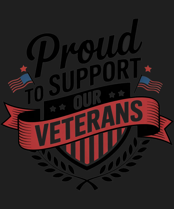 Veterans Support DTF Transfer Ready to Press