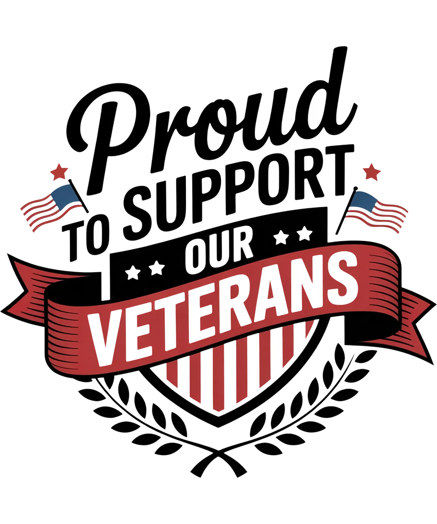 Veterans Support DTF Transfer Ready to Press