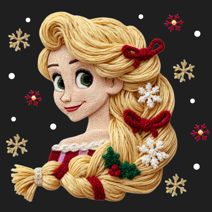 Winter Princess DTF Transfer Ready to Press