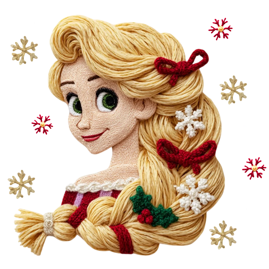 Winter Princess DTF Transfer Ready to Press