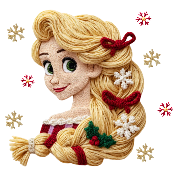 Winter Princess DTF Transfer Ready to Press