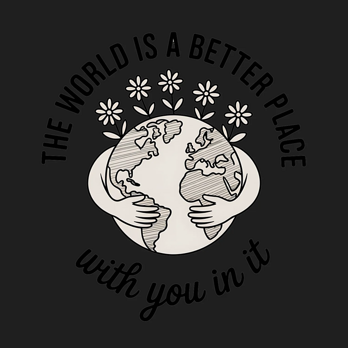 Better Place Globe DTF Transfer Ready to Press