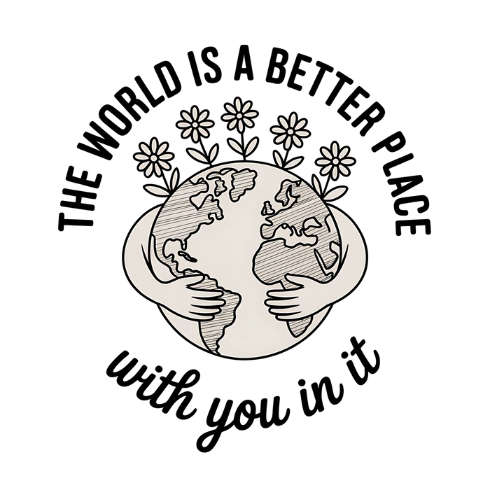 Better Place Globe DTF Transfer Ready to Press