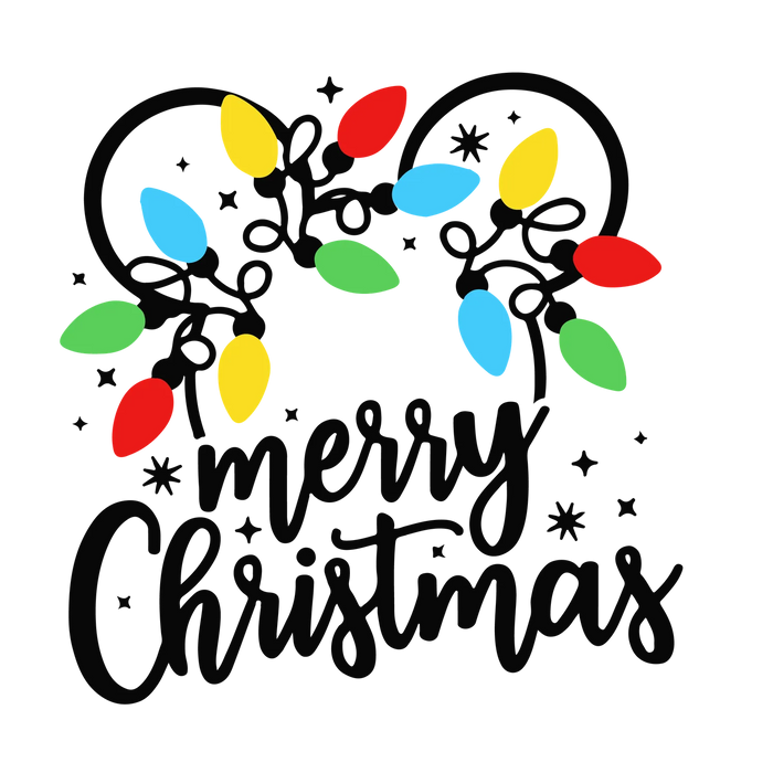 Christmas Lights DTF Transfer Ready to Press