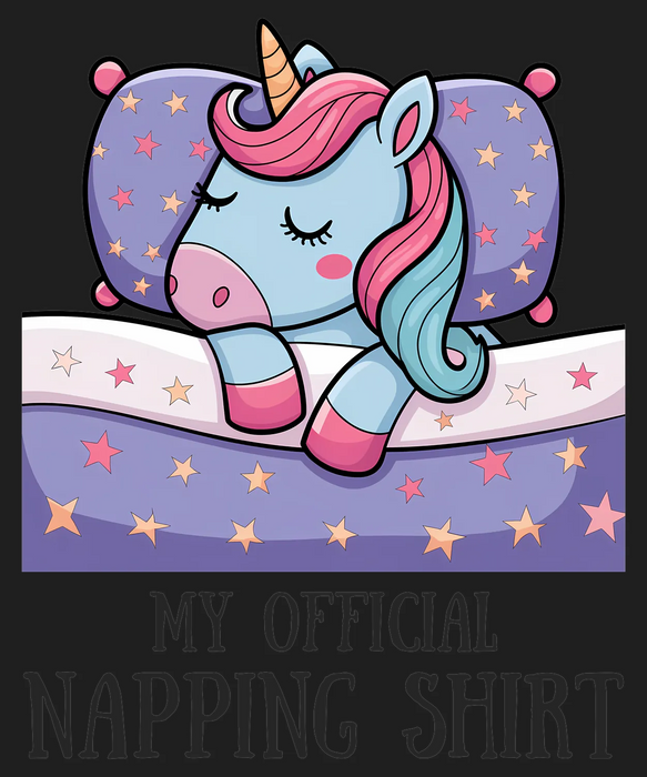 Unicorn Napping Shirt DTF Ready to Press