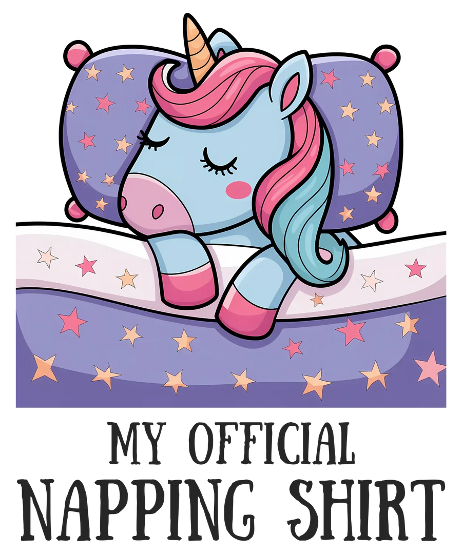 Einhorn Nickerchen Shirt DTF Ready to Press