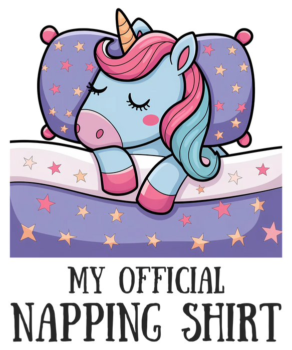 Unicorn Napping Shirt DTF Ready to Press