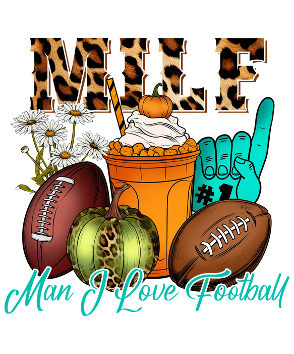 Fall Football Fun DTF Transfer Ready to Press