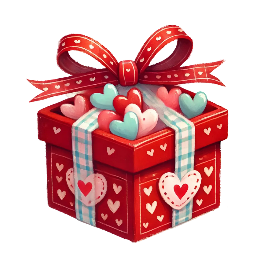 Valentine's Day Box With Hearts Design | DTF Center