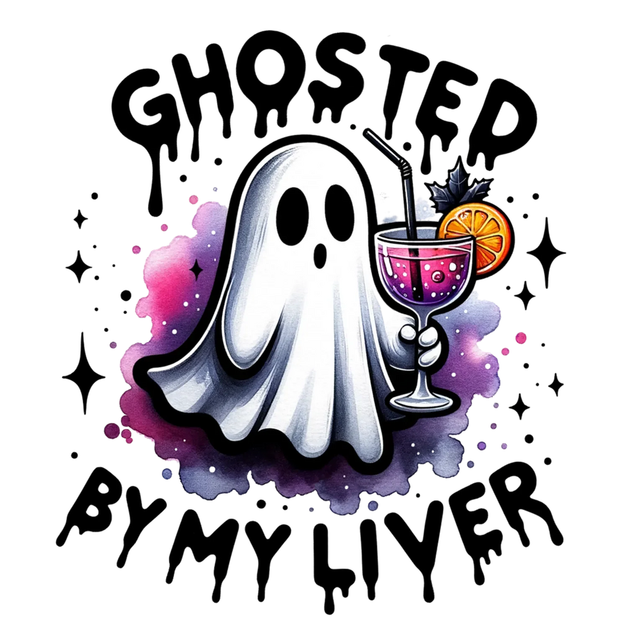 Halloween Ghosted DTF Transfer Ready to Press