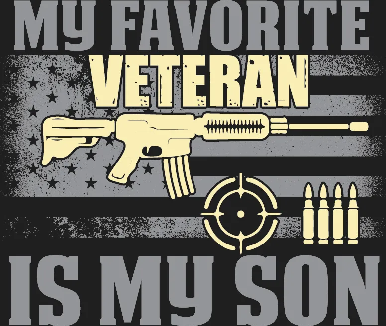 Veteran Gun DTF Transfer Ready to Press