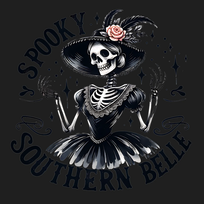 Spooky Southern Belle DTF Transfer Ready to Press