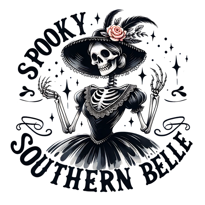 Spooky Southern Belle DTF Transfer Ready to Press