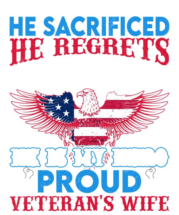 Veteran's Wife DTF Transfer Ready to Press