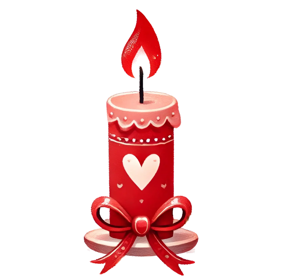 Valentine's Day Candle Love Design | DTF Center