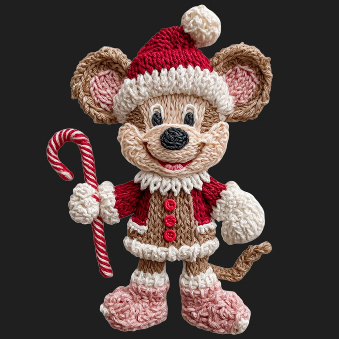 Christmas Mouse DTF Transfer Ready to Press