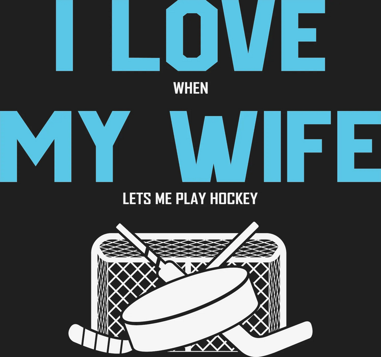 Hockey Love DTF Transfer Ready to Press