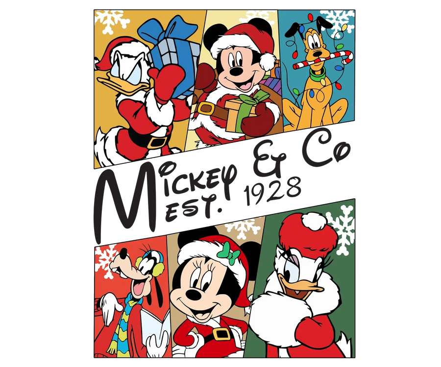 Holiday Mickey & Co DTF Transfer Bügelfertig