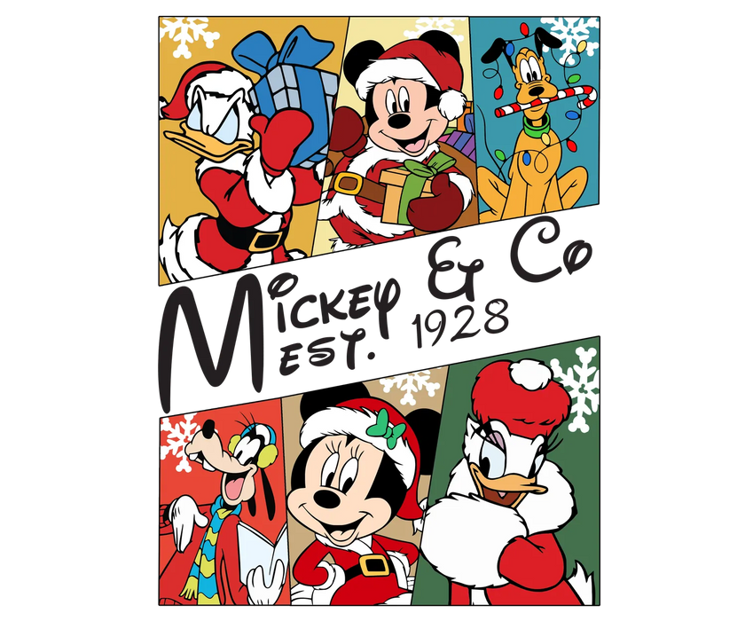 Holiday Mickey & Co DTF Transfer Ready to Press