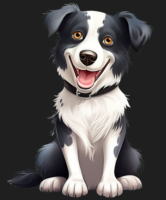 Border Collie DTF Transfer Ready to Press