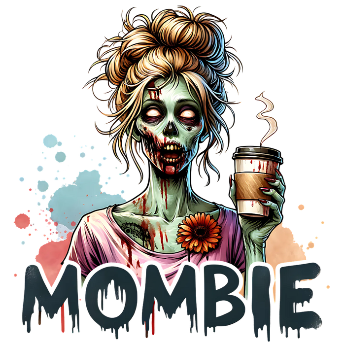 Zombie Coffee Mombie DTF Transfer Ready to Press