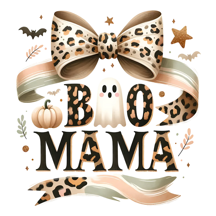 Halloween Boo Mama DTF Transfer Ready to Press