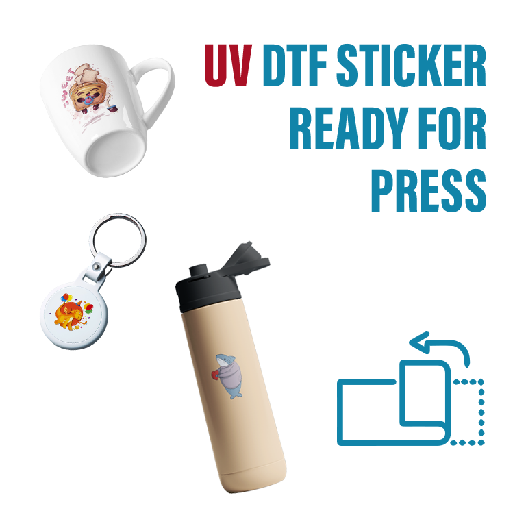 UV DTF Sticker Transfers by Size