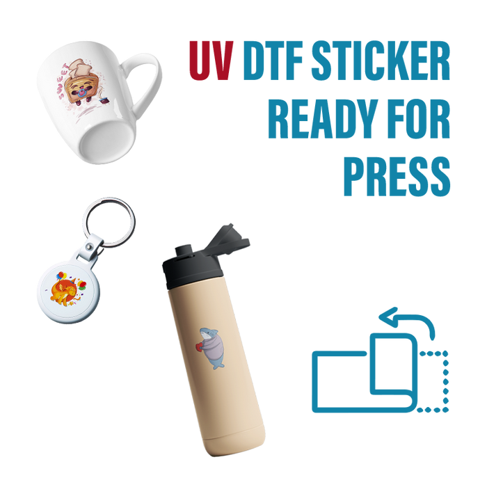 UV DTF Sticker Transfers by Size