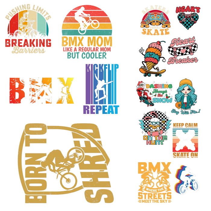 Skate & BMX DTF Transfer Bundle - Ready to Press