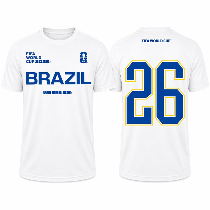 FIFA World Cup 2026 Brazil Shirt – Official "We Are 26" Team Brazil T-Shirt