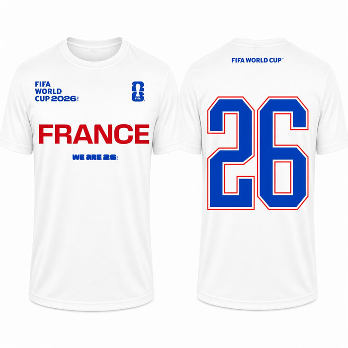 FIFA World Cup 2026 France Shirt – Official "We Are 26" Team France T-Shirt