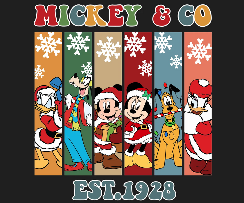 Mickey & Co Christmas DTF Transfer Ready to Press