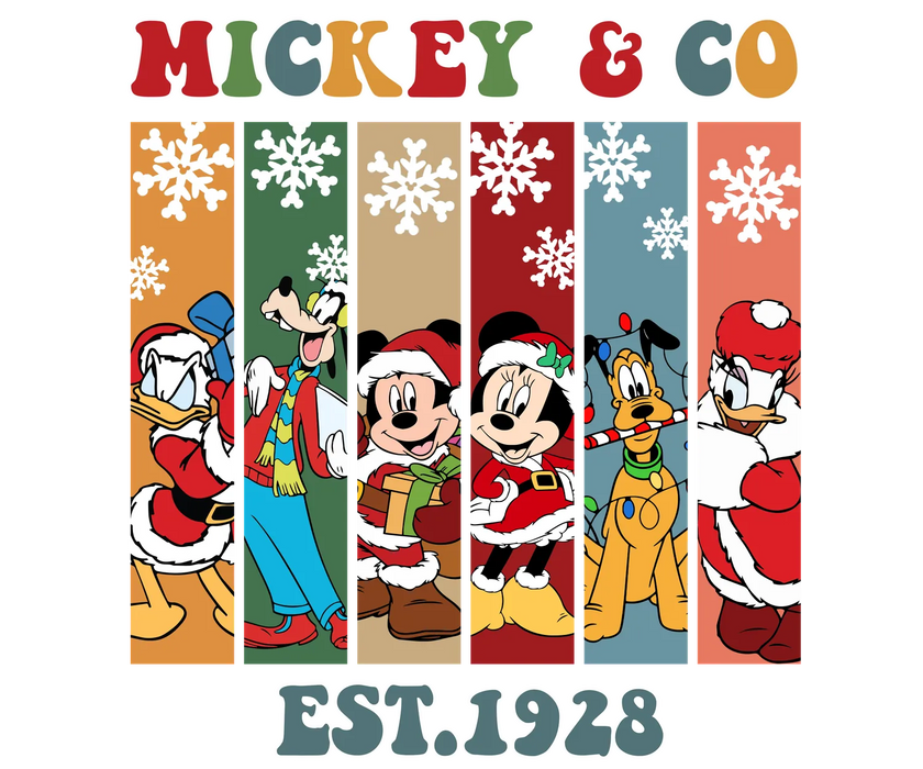 Mickey & Co Christmas DTF Transfer Ready to Press