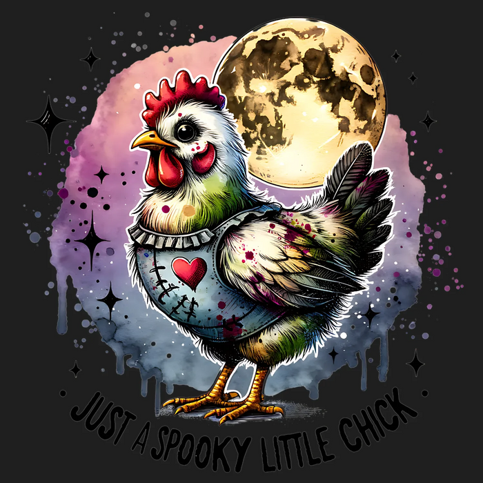 Moonlit Chicken DTF Transfer – Bügelfertig