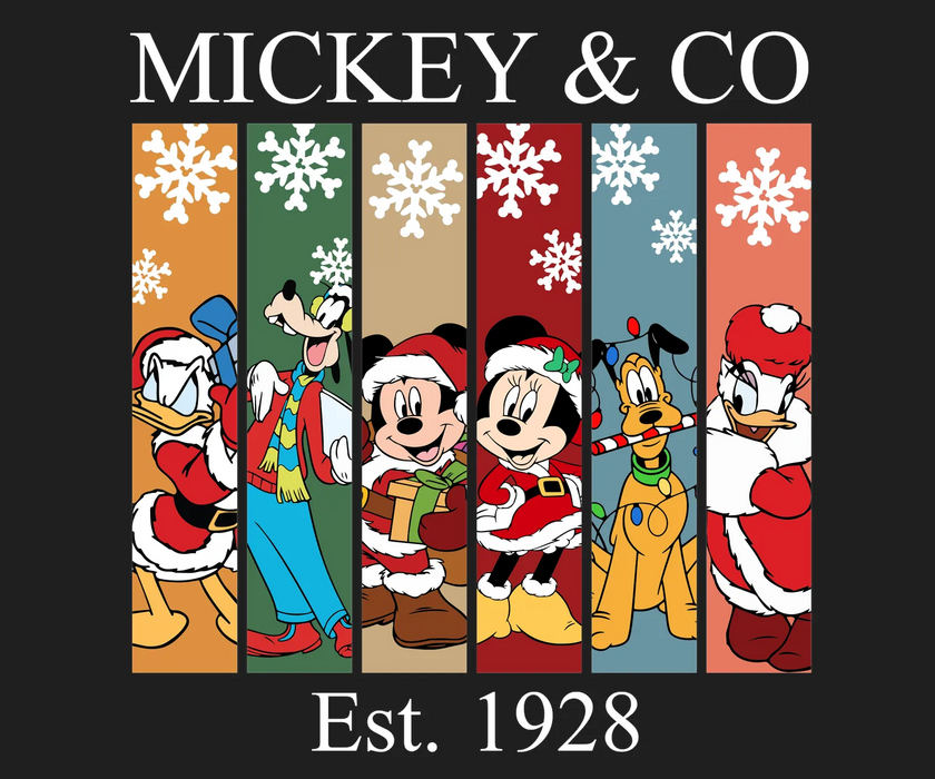 Christmas Mickey & Co DTF Transfer Ready to Press