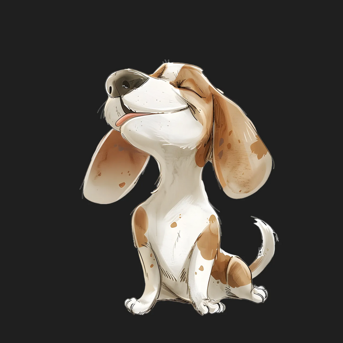 Playful Dog Art Ready to Press