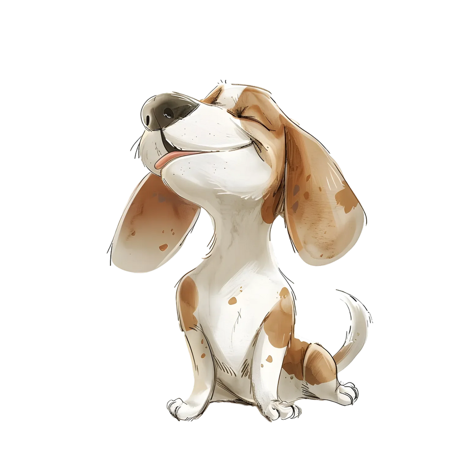 Verspielte Hunde-Kunst zum Pressen bereit