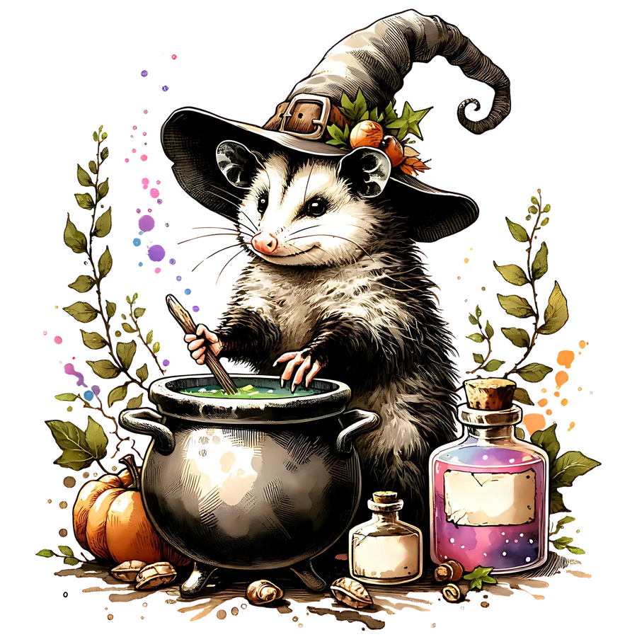 Halloween Possum DTF Transfer Ready to Press