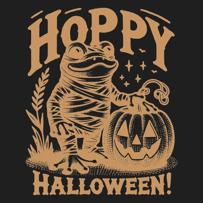 Hoppy Halloween Frosch DTF Transfer Bügelfertig