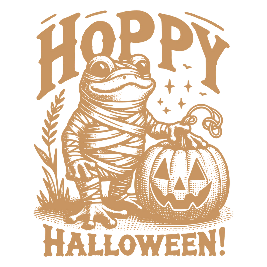 Hoppy Halloween Frog DTF Transfer Ready to Press