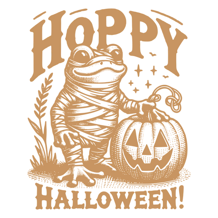 Hoppy Halloween Frosch DTF Transfer Bügelfertig