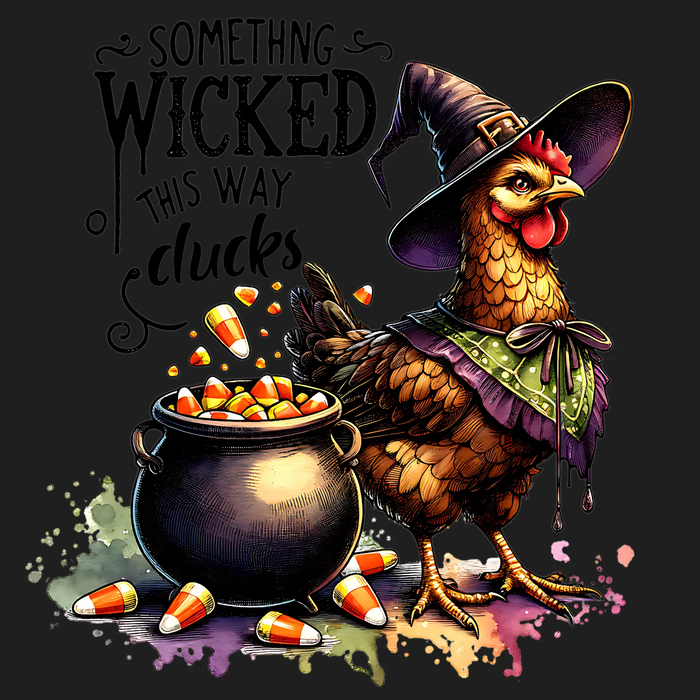 Halloween Candy Corn Chicken DTF Ready to Press