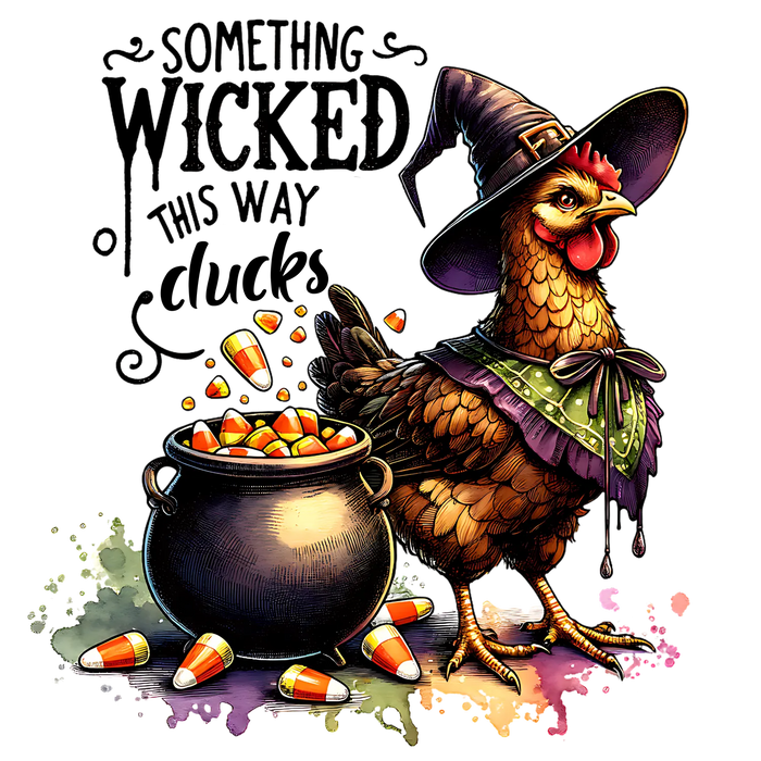 Halloween Candy Corn Chicken DTF Ready to Press