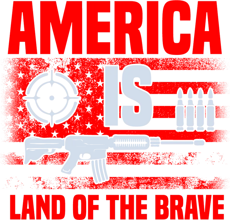 America Is Land of the Brave DTF Transfer